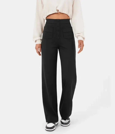 Eden™ | High-Waisted Elastische Casual Broek